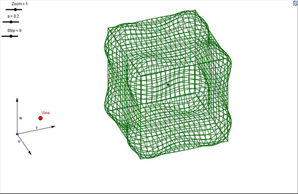 Deformao de um cubo: Superfcie de Goursats em 3D