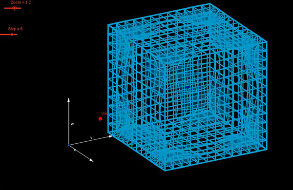Iluso de Cubo Vasarely em 3D